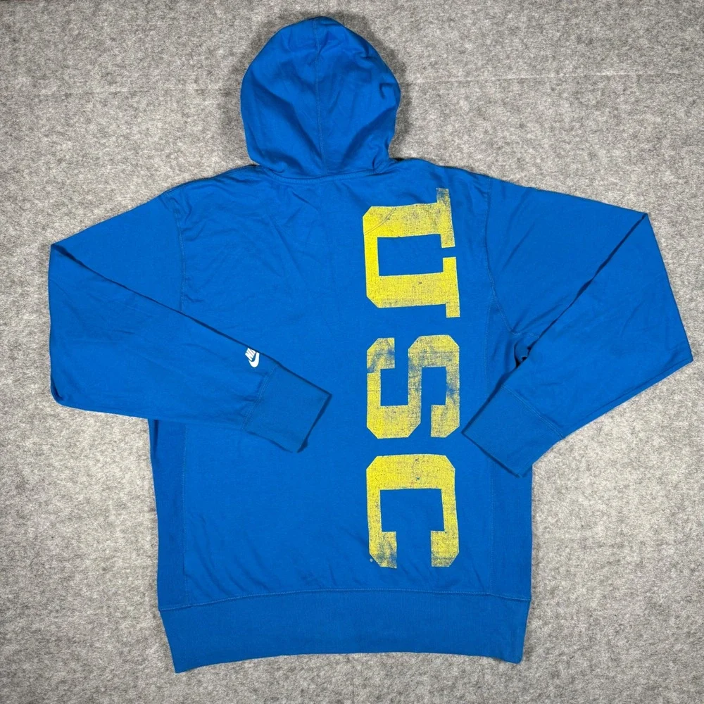 Nike USC Trojans Full Zip Hoodie Mens XL Blue Yellow Graphic Lightweight‎ Jacket - Picture 8 of 8